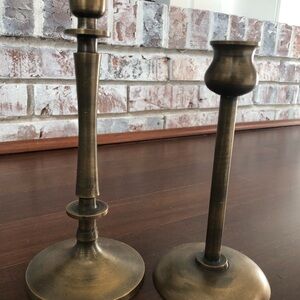 Elegant Bronze(?) Candle Holders